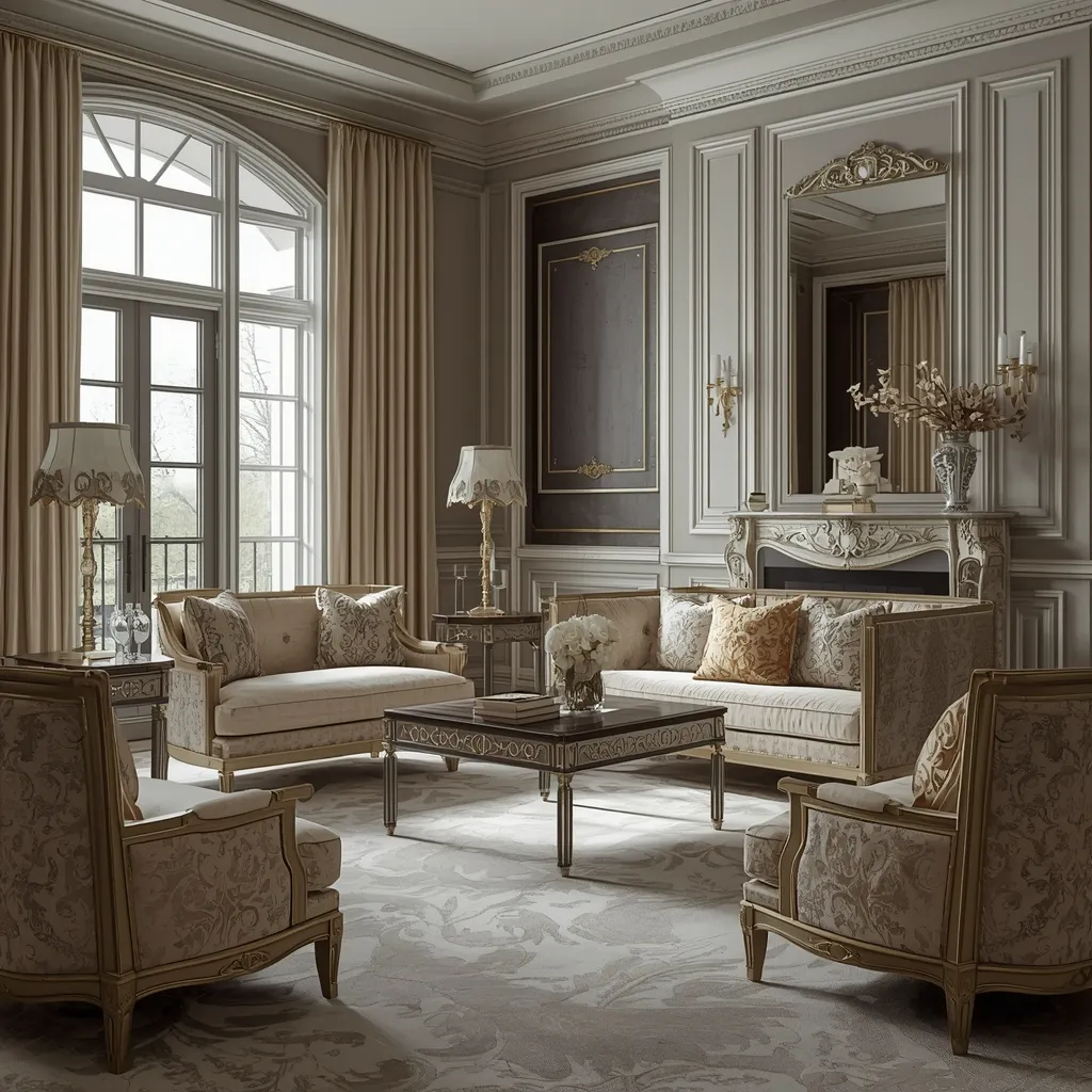 Elegant rom med sofistikert innredning